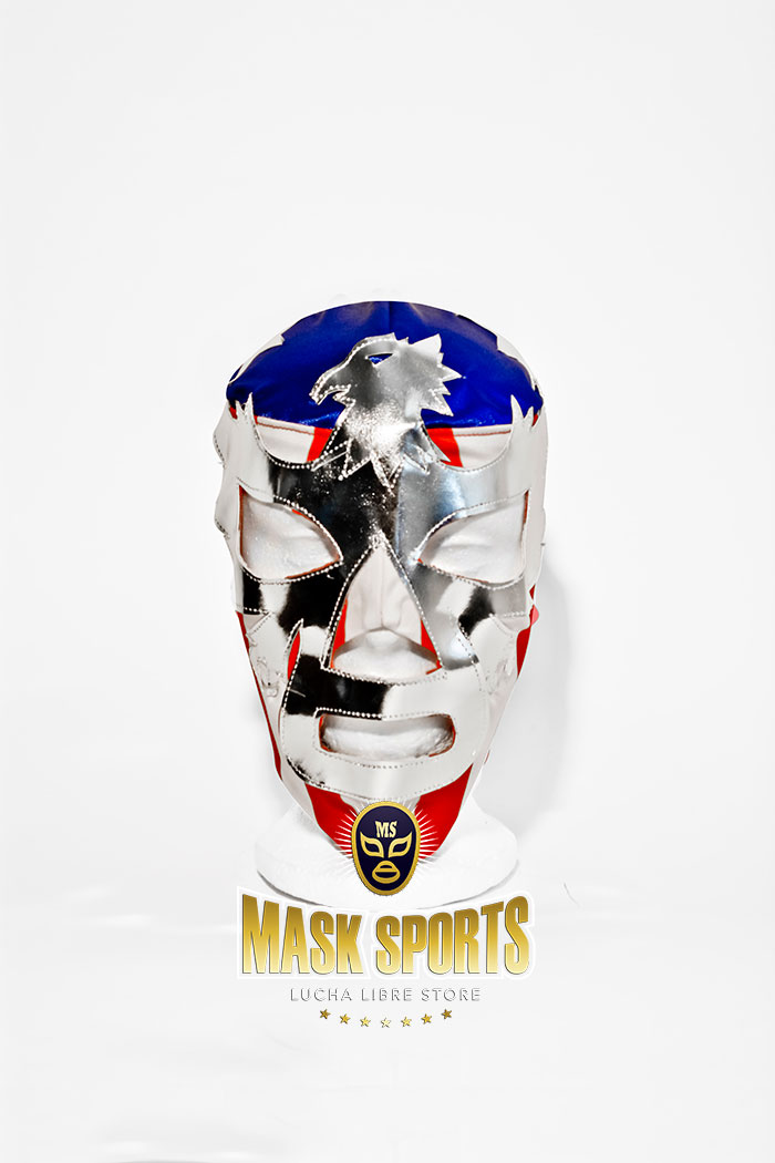 Patriot America Adult Lucha Libre Wrestling Mask Stripes - Masksports