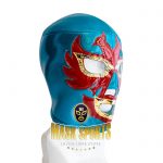 Dos Caras lucha libre wrestling mask Turquoise and Red