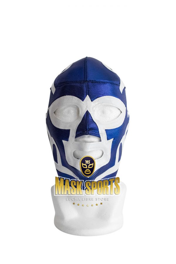 Huracán Ramírez adult lucha libre wrestling mask blue & white.