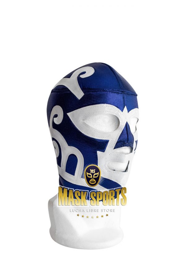 Huracán Ramírez adult lucha libre wrestling mask blue & white.