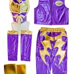 Sin Cara purple kid costume – Lycra pants mask and vest