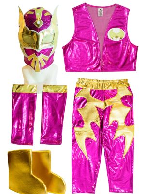 Sin Cara Pink Kid Costume - Lycra pants mask and vest