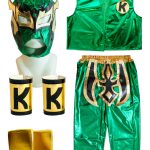 Kalisto Green Kid Costume Lycra Pants mask and vest