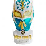 Sin Cara turquoise white and gold wrestling mask