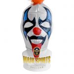 Psycho Clown wrestling mask – Silver / Black
