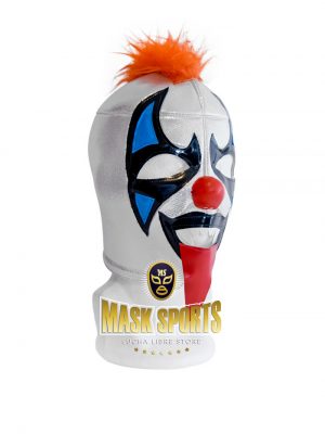 Psycho Clown wrestling mask - Silver / Black
