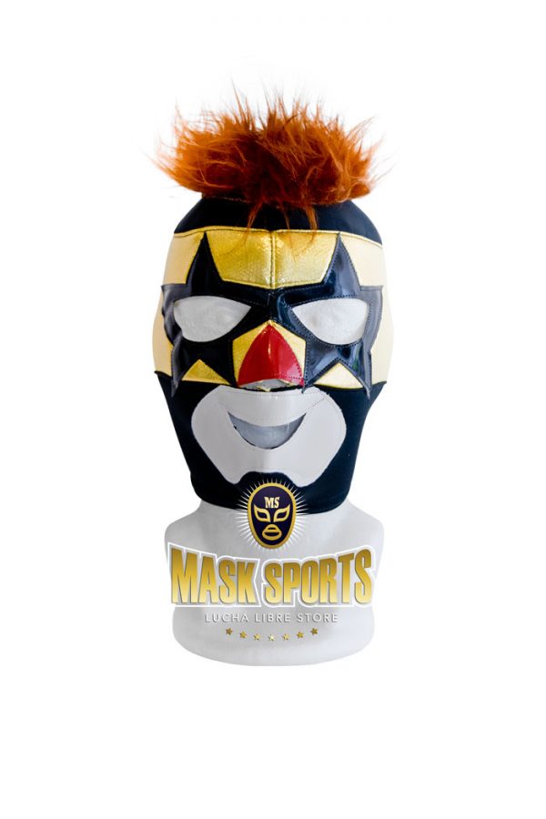 SUPER MUÑECO wrestling mask - Black and yellow