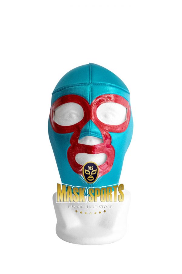 NACHO LIBRE wrestling foam lining mask - turquoise / red