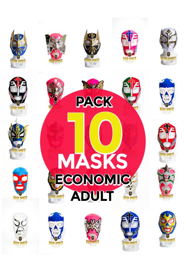 Wholesale Economic Adult pack of 10 lucha libre masks